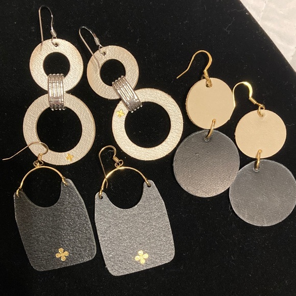 Leather Earrings Set - Picture 5 of 5